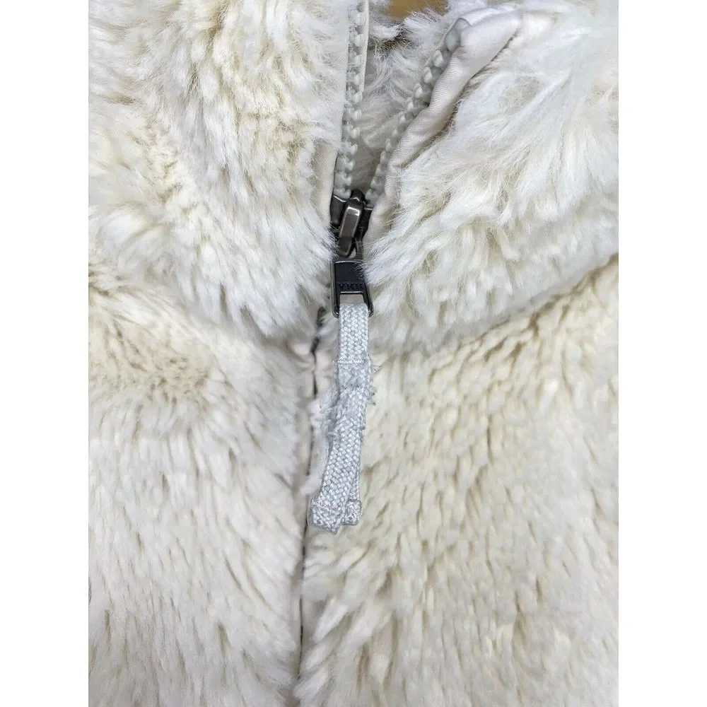 Patagonia Women's Lunar‎ Frost Faux Fur Full Zip Jacket Cream Large- Read - Picture 5 of 10